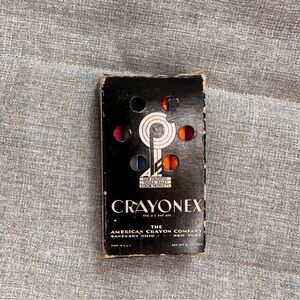 Vintage American Crayon Company Prang Crayonex Old Faithful 12 Crayons USA